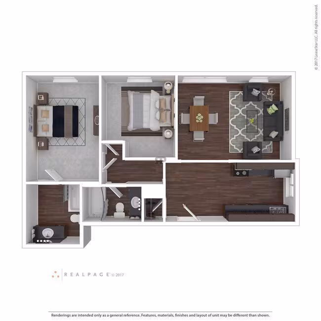 Two Bedroom Two Bath 35 floor plan